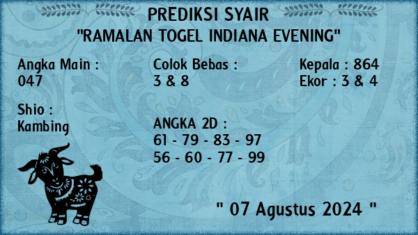 Prediksi Indiana Evening