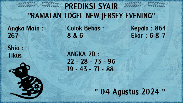 Prediksi New Jersey Evening