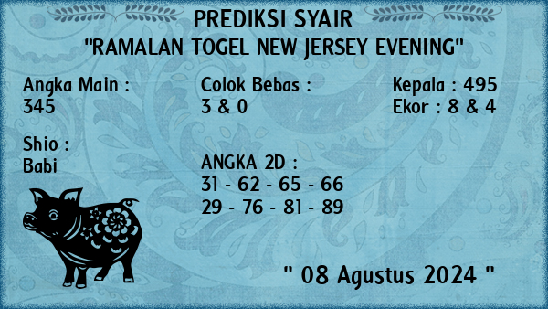 Prediksi New Jersey Evening