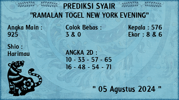 Prediksi New York Evening