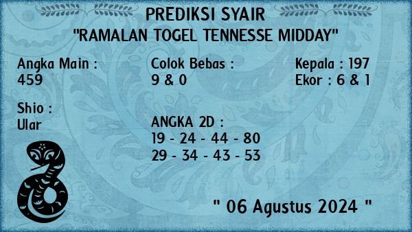 Prediksi Tennesse Midday