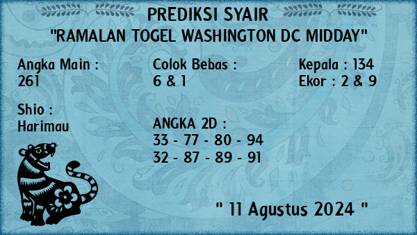 Prediksi Washington Dc Midday